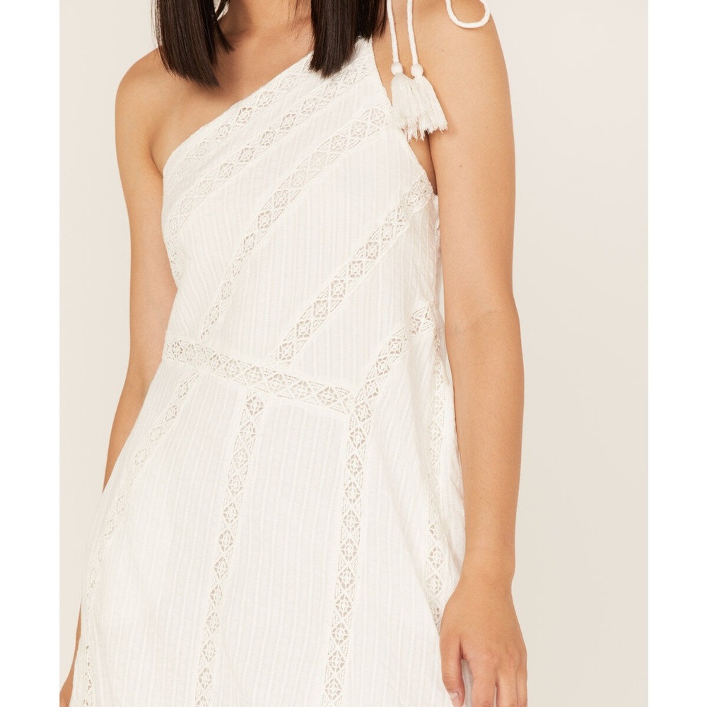 FREE PEOPLE BELLA ONE-SHOULDER MIDI DRESS in Ivory NWOT - Picture 3 of 13